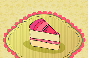 Retro Cake Card