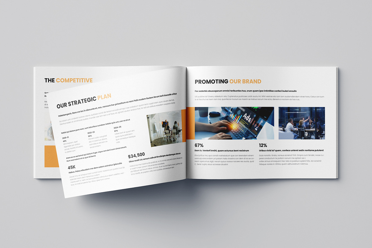 Business Plan Template Landscape, a Brochure Template by Pixelpick