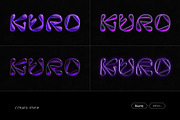 Purple Chrome Effect Bundle, a Layer Style Add-On by kuro (Thumbnail 6 of 6)