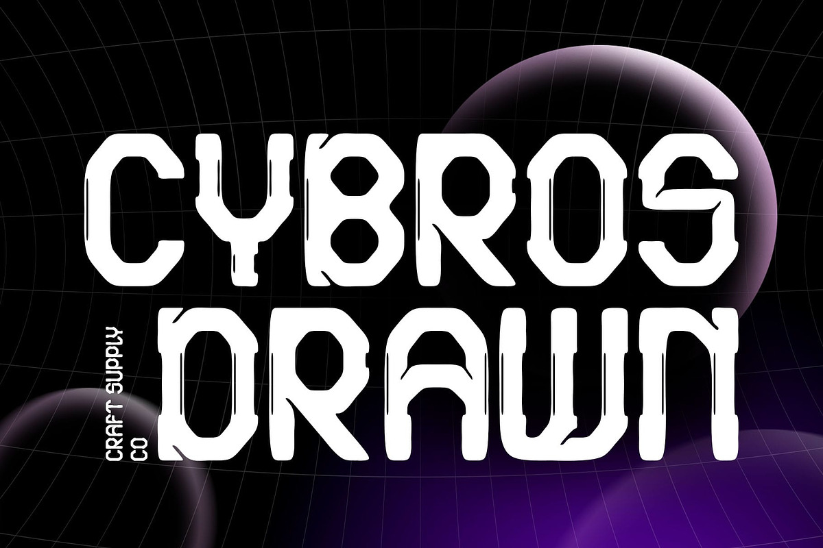 Cybros Drawn, a Sans Serif Font by Craft Supply Co. (Photo 1 of 8)