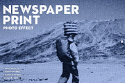 Newspaper Print Photo Effect, a Layer Style Add-On by Freezerondigital (Thumbnail 1 of 12)