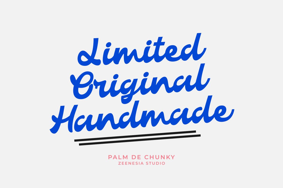 Palm de Chunky, a Script Font by zeenesia (Photo 10 of 18)