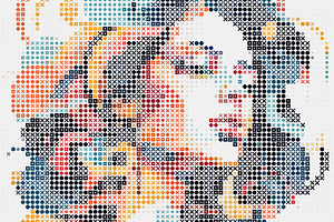 Multi Shape Mosaic Photoshop Action