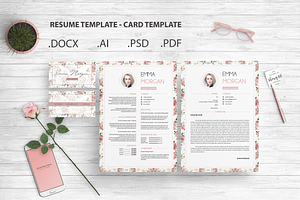Pack Resume and Card Template / M, a Resume Template by Showy68 Template