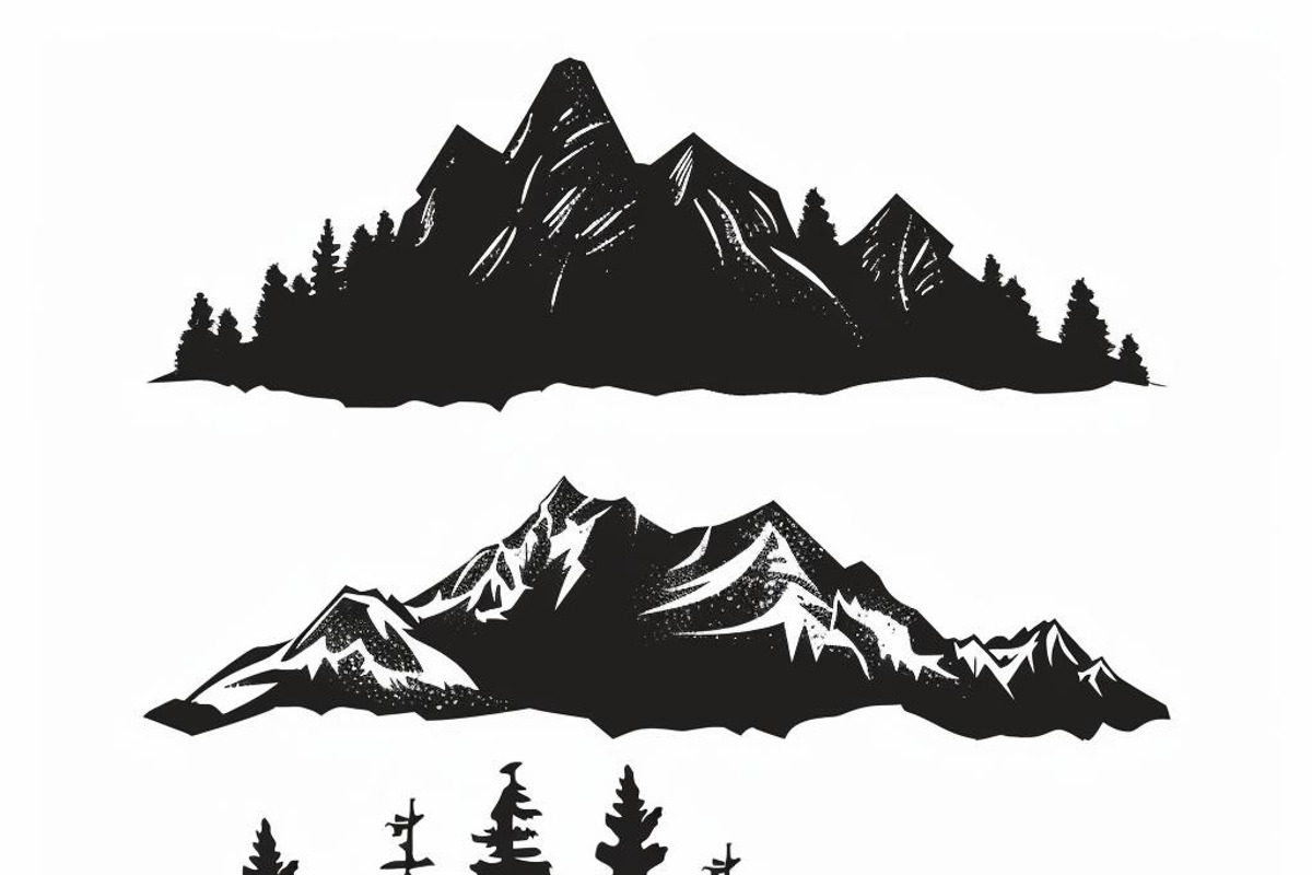 Majestic Mountain and Tree Vector Bu, a Graphic by balal (Photo 5 of 8)