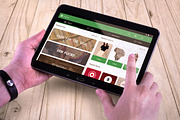 Tablet in Hand Mock Up, an iPad Mockup by Qaleb Studio (Thumbnail 5 of 11)