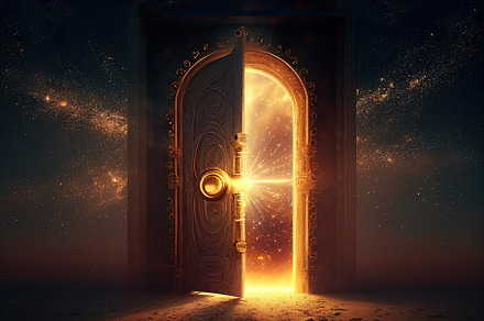 Magical light portal leading to another dimension, an Architecture Photo by Studio Light & Shade