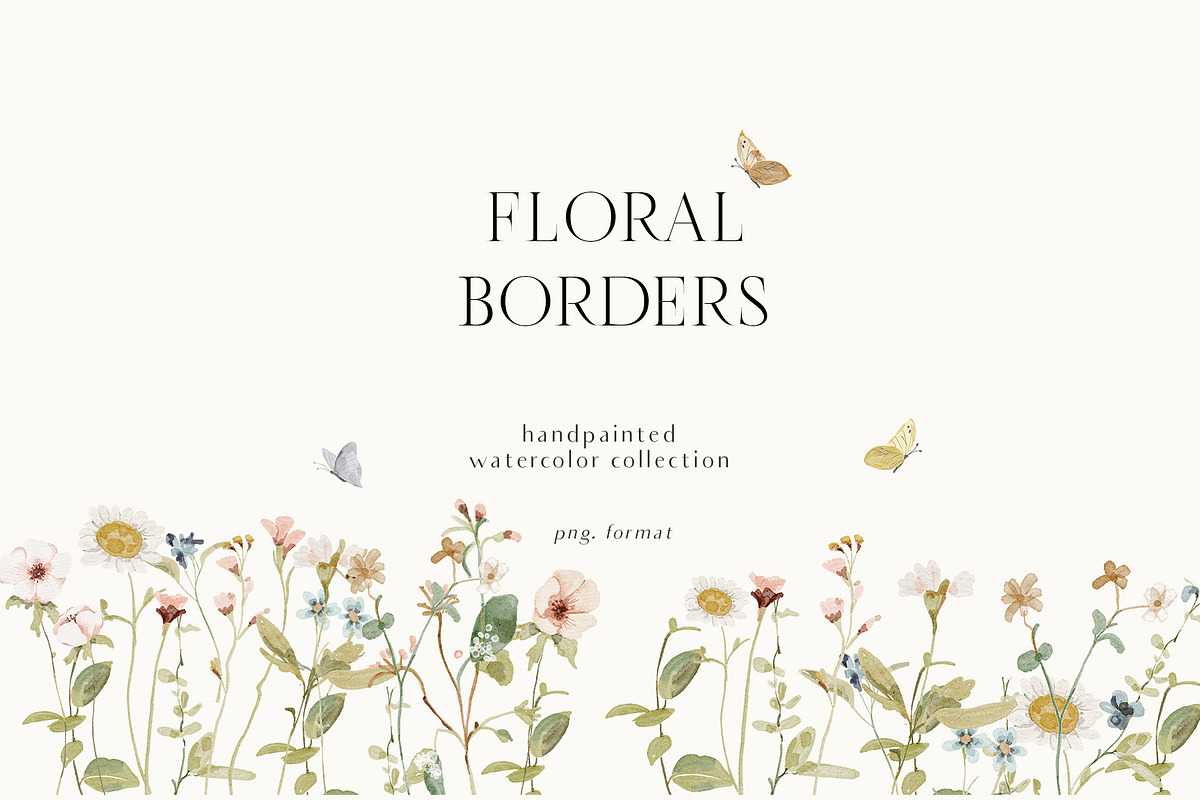 Watercolor Bunny & Wildflowers  set, a Decorative Illustration by Grace Noboa Illustrations (Photo 4 of 11)