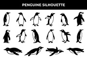 Penguin Silhouette Vector Art, an Animal Illustration by nandinigraphics (Thumbnail 1 of 4)
