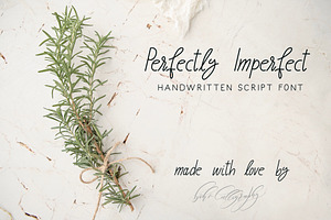 Perfectly Imperfect  - Handmade font