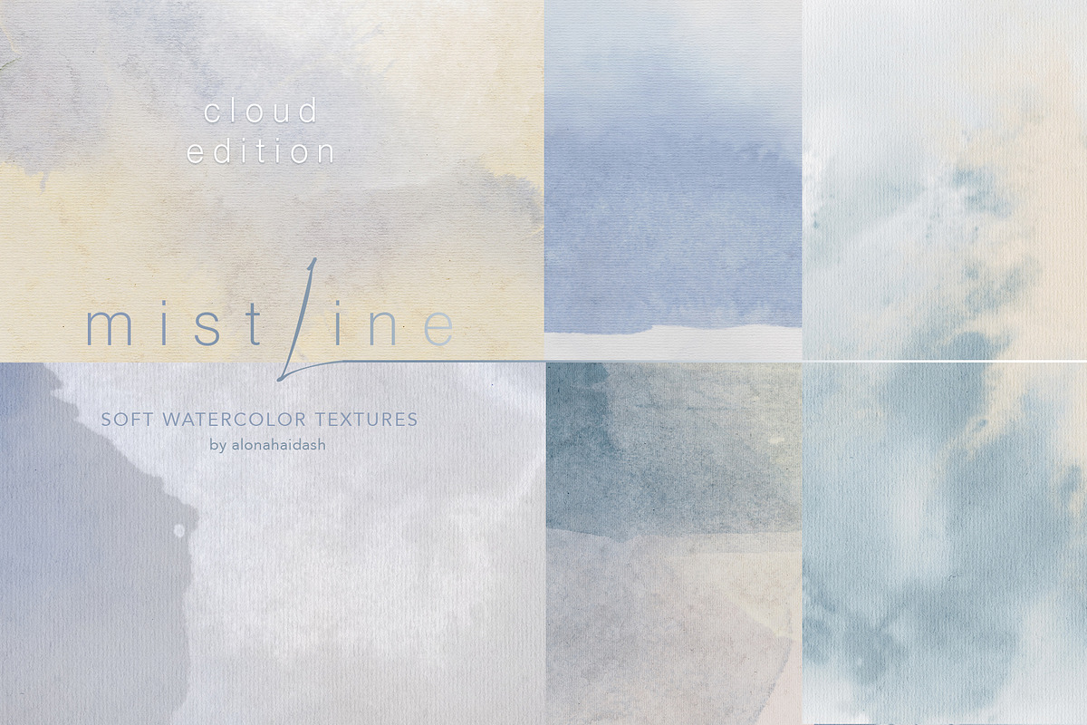Mistline Cloud Watercolor Textures, a Background Graphic by alonahaidash (Photo 1 of 17)