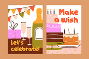 Happy birthday cards designs set, an Object Illustration by Good Studio (Thumbnail 12 of 17)