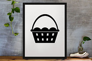 Basket Silhouette SVG, an Object Illustration by newminddesign (Thumbnail 3 of 3)