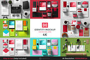 Identity Mockup Top view 4K set, a Cups & Container Mockup by Sentavio (Thumbnail 1 of 10)