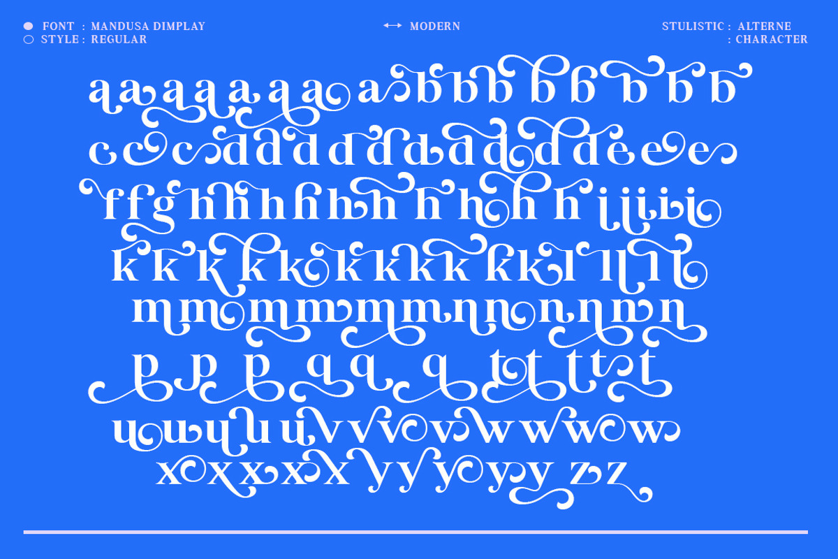 Mandusa dimplay, a Serif Font by Mantype Studio (Photo 5 of 15)