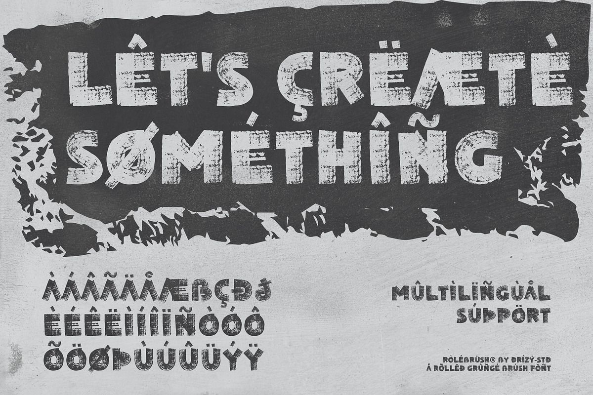 Rolebrush - Rolled Grunge Brush Font, a Handwritten Font by Drizy (Photo 5 of 10)
