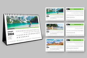 Modern Desk Calendar 2026 for Office, a Stationery Template by ContestDesign