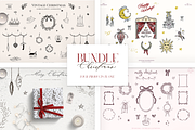 Vintage Christmas BUNDLE, a Seasonal Illustration by Summer Nightingale Art (Thumbnail 1 of 6)