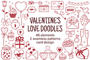 Valentines day Love vector doodles, a Graphic by InkySplash (Thumbnail 1 of 5)