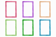 Watercolor Frame Rectangular Border, a Decorative Illustration by Kusumaillustration (Thumbnail 9 of 13)