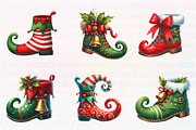 Christmas Elf Shoes Clipart, an Illustration by CreationArt (Thumbnail 3 of 5)