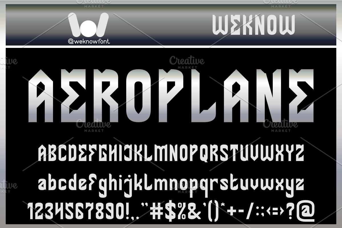 Aeroplane font, a Font by weknow (Photo 6 of 9)