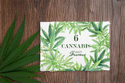 Cannabis watercolor set, an Illustration by svetodesign (Thumbnail 4 of 8)