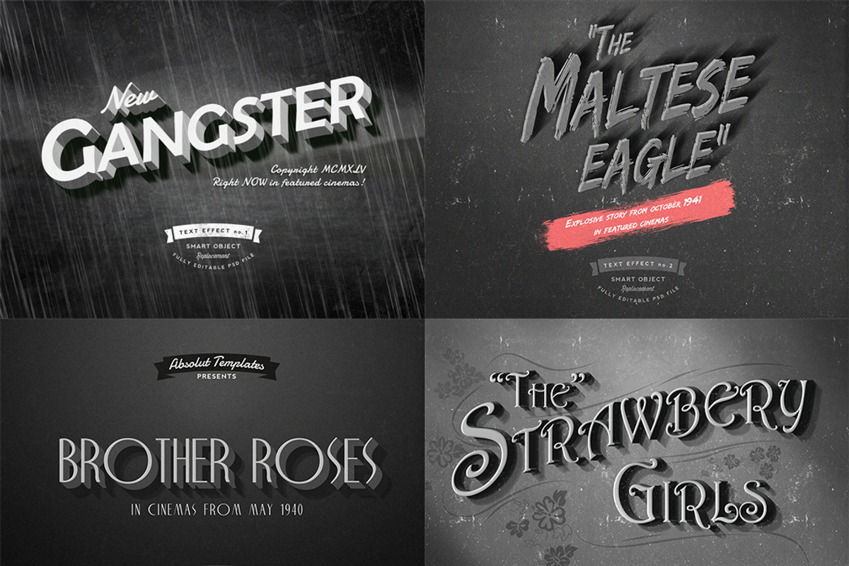 Old Movie Titles, a Layer Style Add-On by Ivan Rosenberg (Photo 4 of 5)