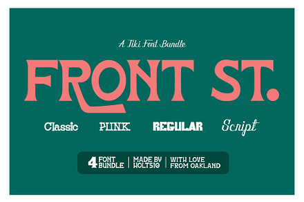 Front St. Tiki Display Font Bundle