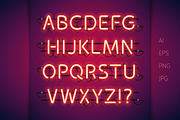 Red Glowing Neon Type, a Decorative Illustration by Voysla's Shop (Thumbnail 2 of 5)