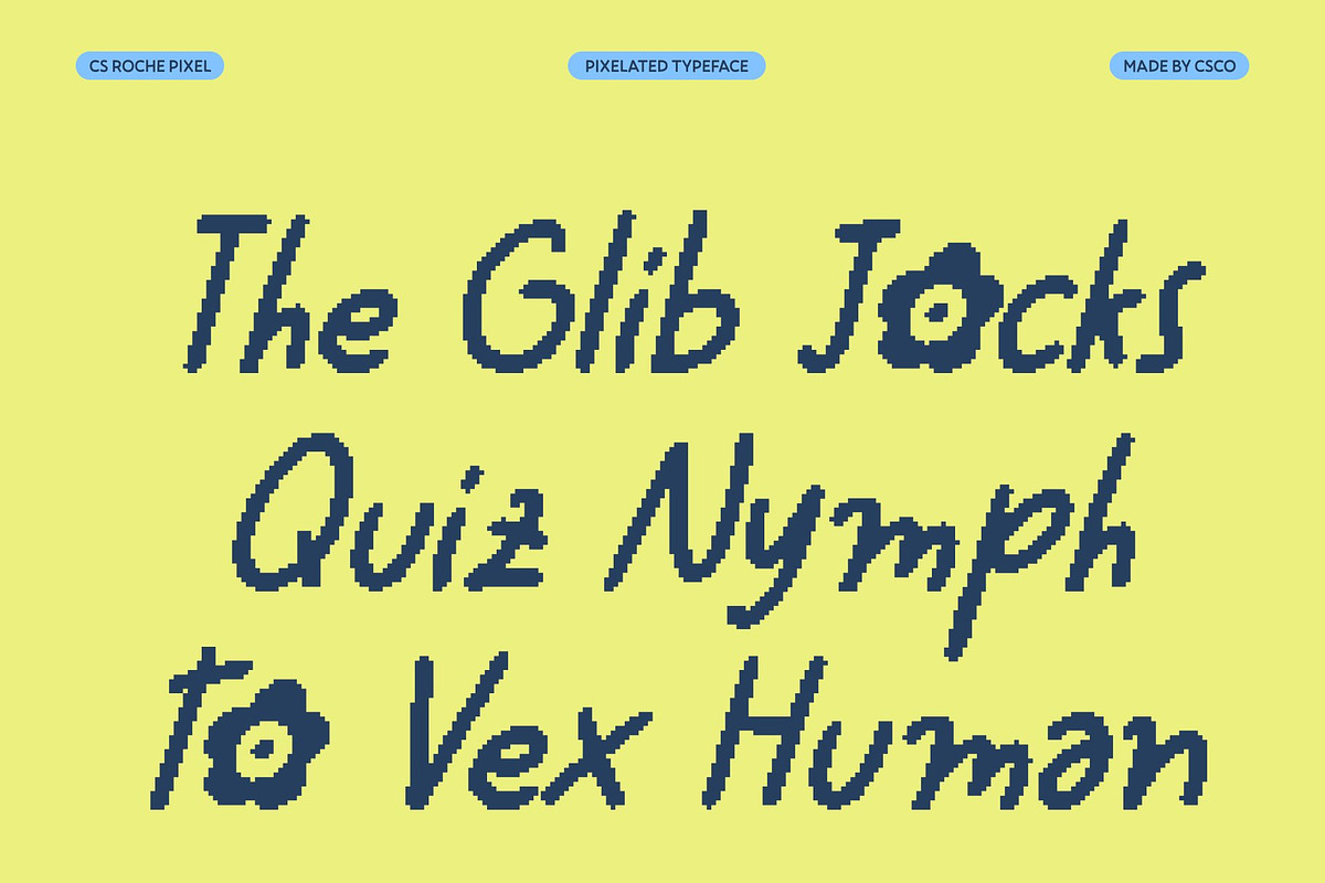CS Roche Pixel, a Sans Serif Font by Craft Supply Co. (Photo 3 of 8)