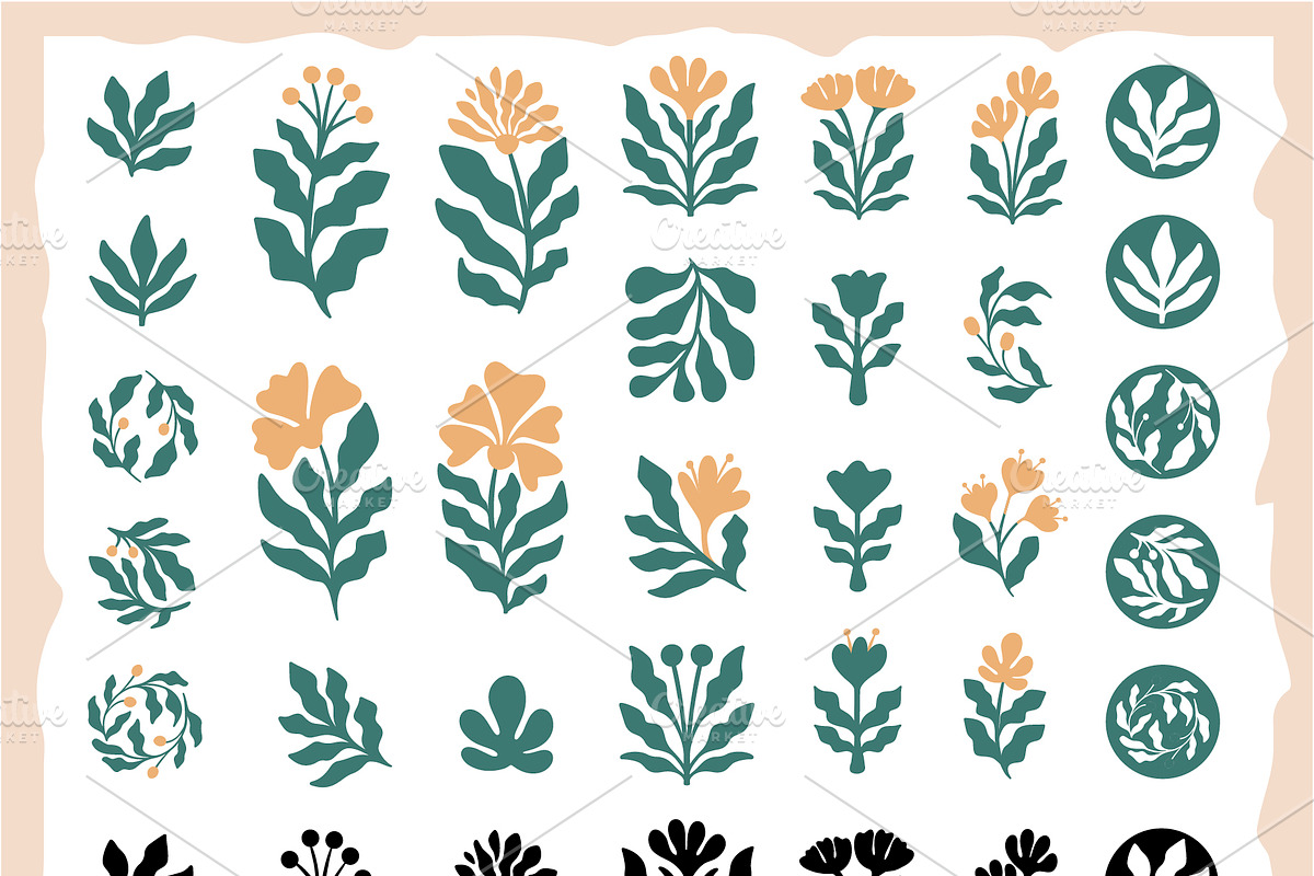 Elegant Botanical Floral Design Kit, a Decorative Illustration by Lettering_Logo (Photo 7 of 15)