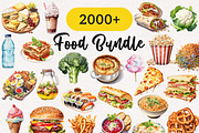 Food Clipart Mega Bundle, a Food Illustration by PaintPixelCo (Thumbnail 1 of 19)