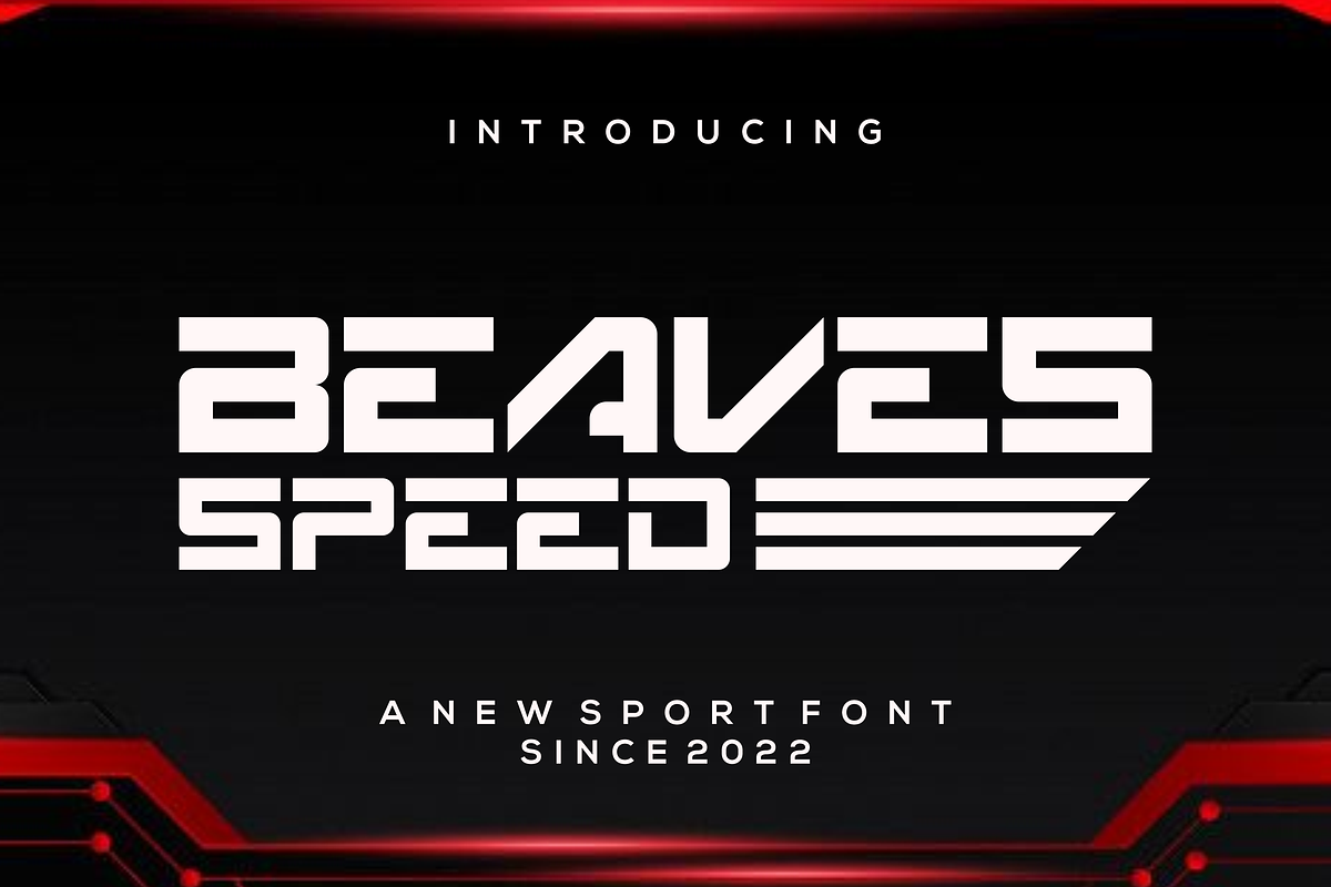 BeavesSpeed, a Sans Serif Font by riotama85 (Photo 1 of 5)