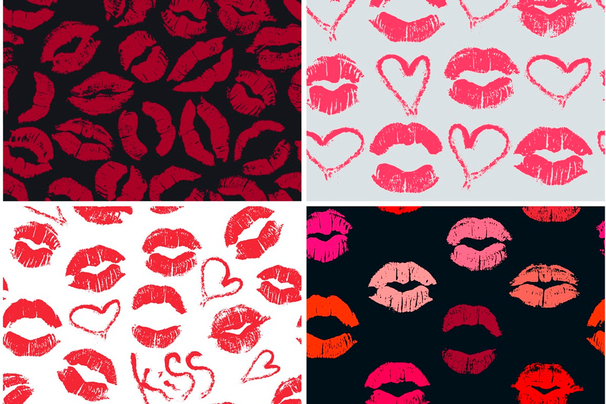 20 Lipstick Patterns, a Pattern Graphic by Anastasiia VNSK