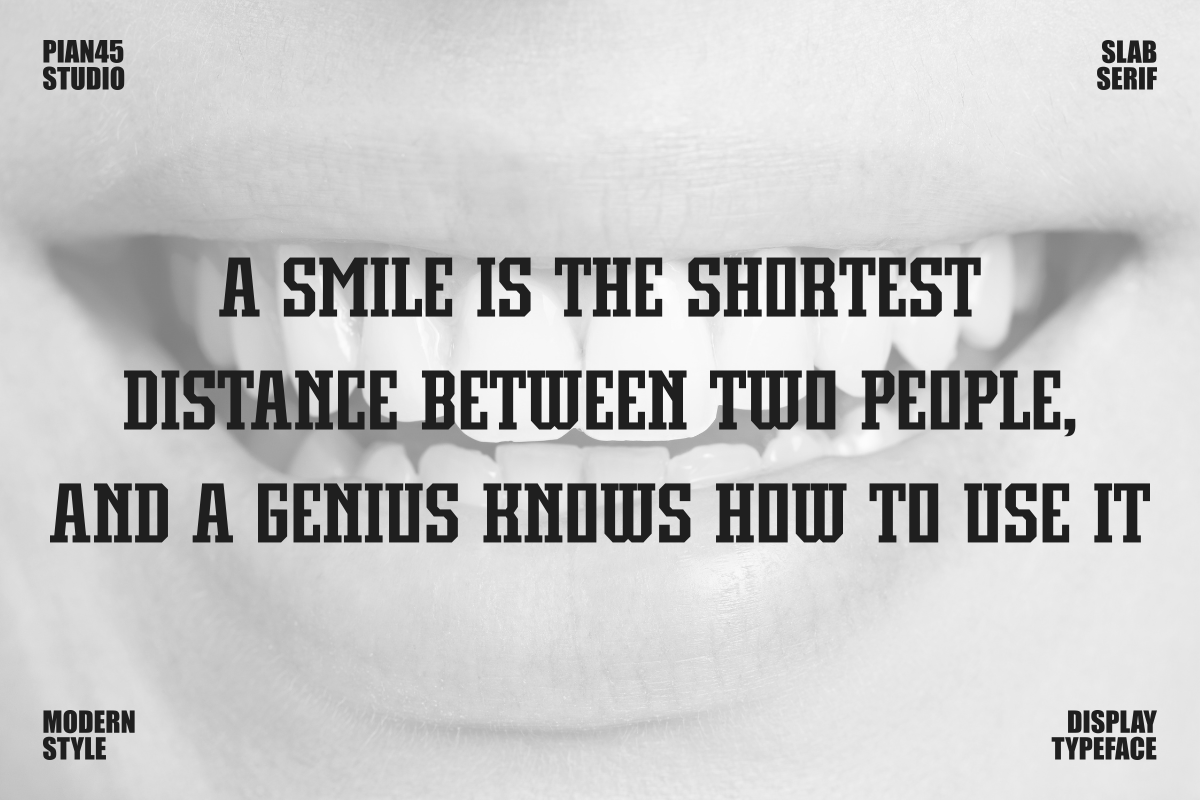 Smile Genius - Bold Slab Serif, a Slab Serif Font by Pian45 Studio (Photo 2 of 8)