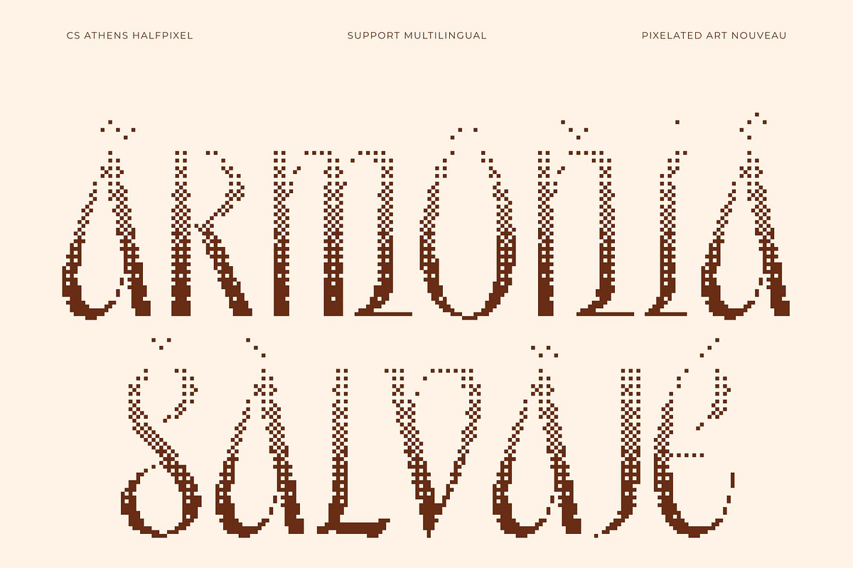 CS Athens Halfpixel, a Sans Serif Font by Craft Supply Co. (Photo 7 of 8)