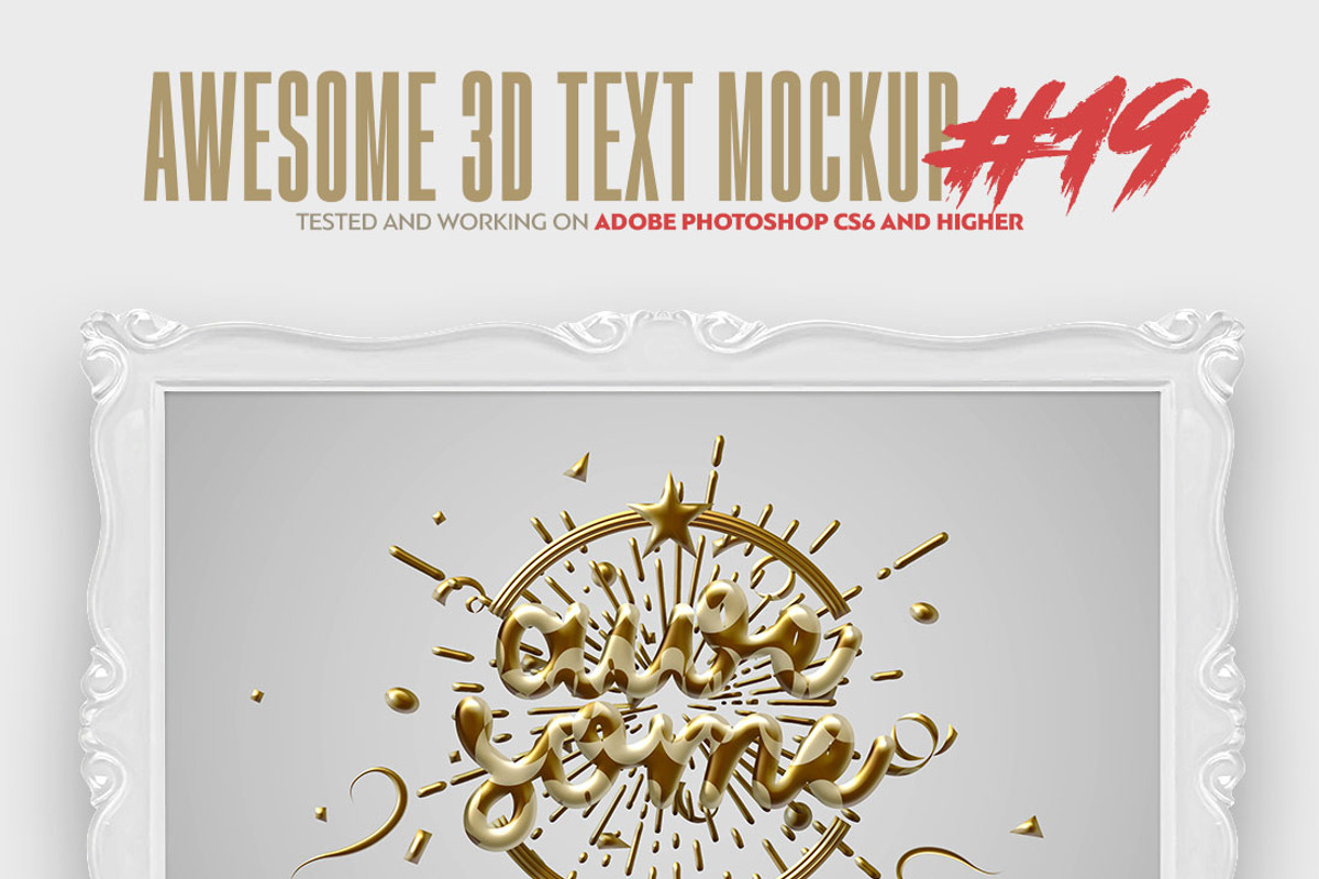 Awesome 3D Text Mockup Bundle, a Mockup by Amorjesu.com (Photo 20 of 21)