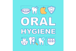 Oral Hygiene Word Concepts Banner