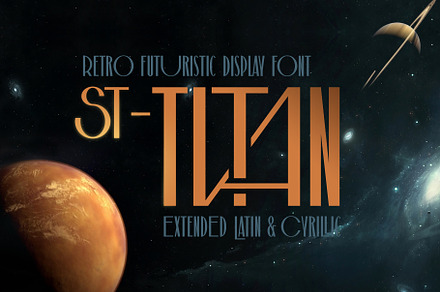 ST-Titan retro futuristic font, a Font by Shimanov Types