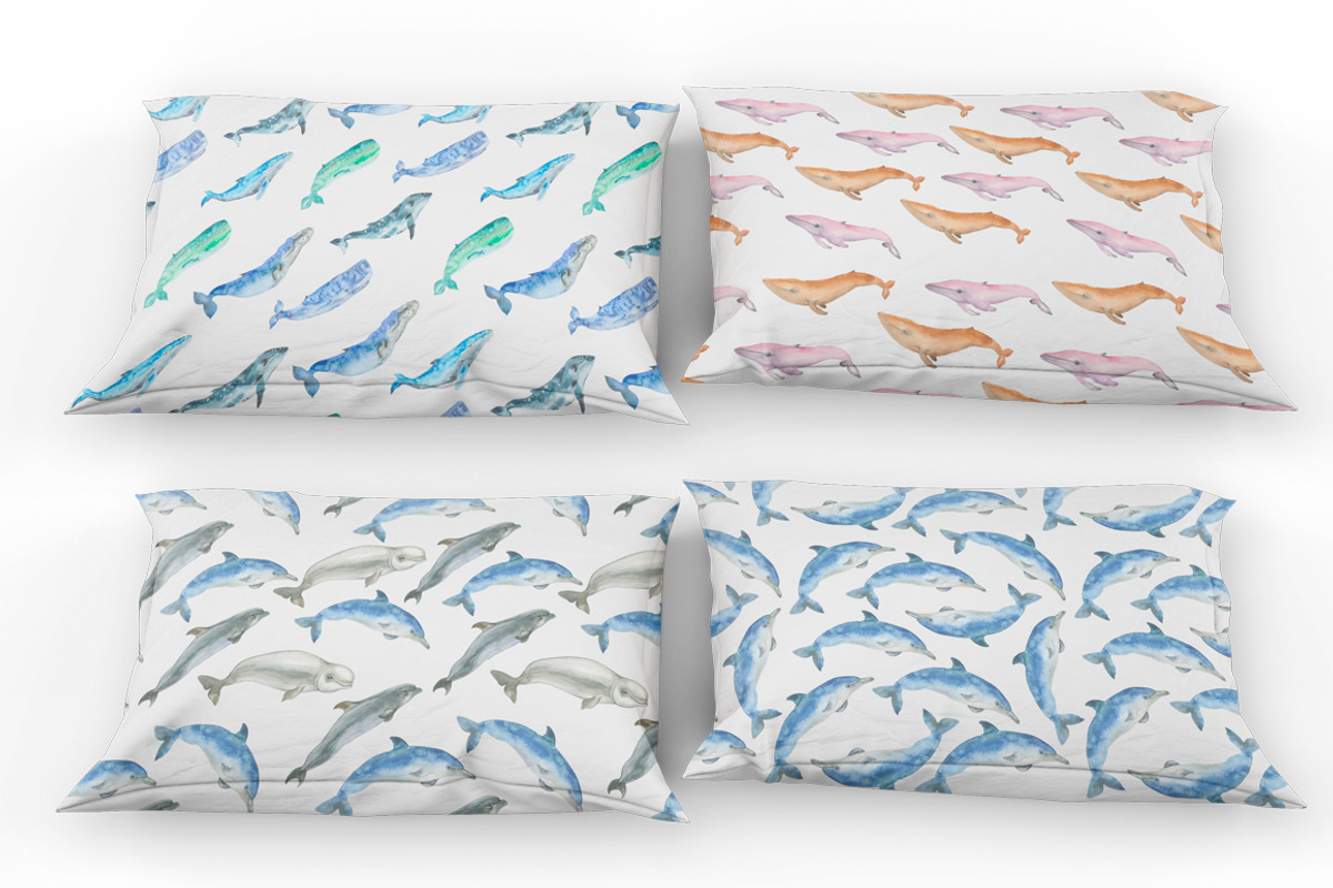 Whale watercolor big set, an Animal Illustration by IvanFet (Photo 7 of 14)