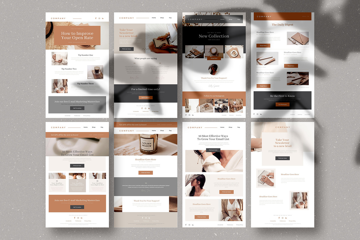 24 CANVA Newsletter Templates, a Marketing Template by AndrewPixel (Photo 5 of 9)