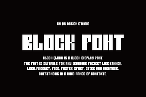 Block Qlock - Thick & Condensed Font