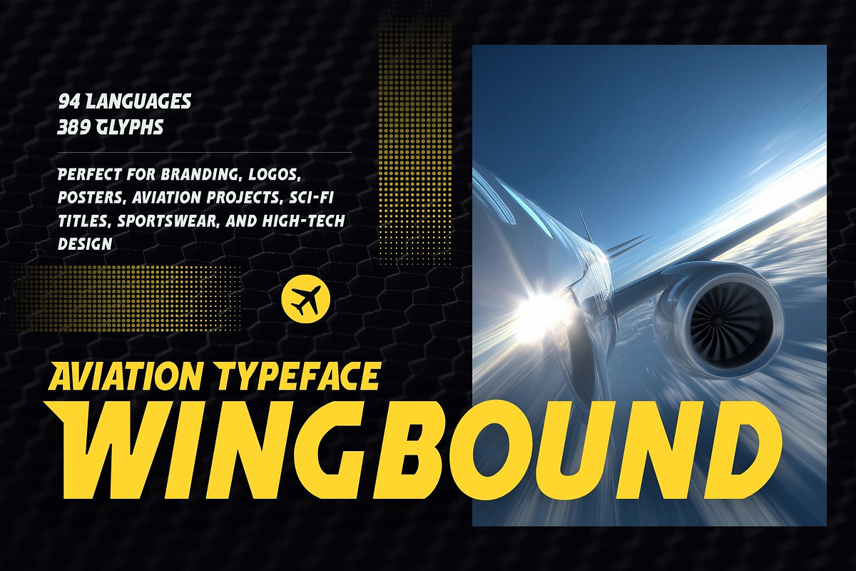 Wingbound - Aviation Typeface, a Sans Serif Font by HipFonts (Photo 9 of 9)