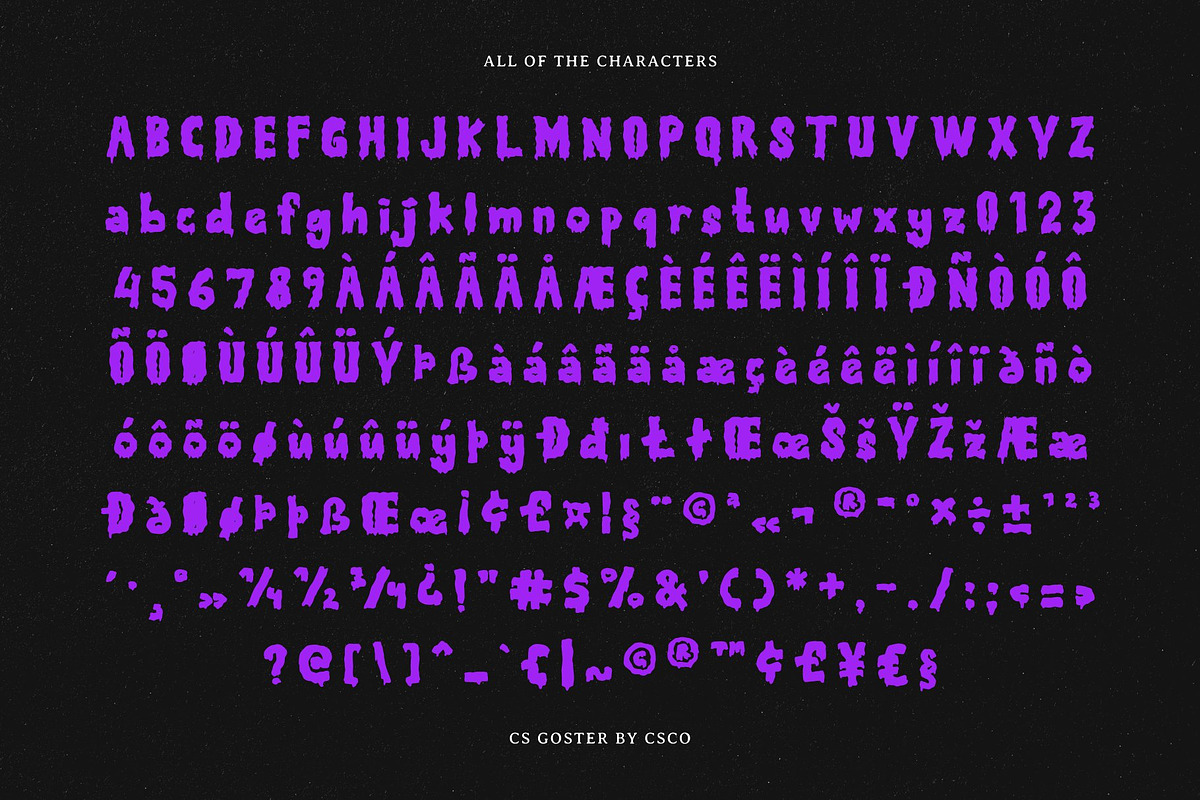 CS Goster – Vintage Horror Font, a Sans Serif Font by Craft Supply Co. (Photo 8 of 8)
