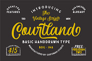 Courtland Handdrawn, a Script Font by Garisman Std (Thumbnail 1 of 11)