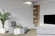 Wallpaper mockup Luxury living room, a Household Mockup by Hunny Badger (Thumbnail 3 of 6)