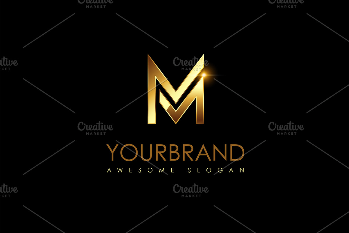 Golden MM Logotype, a Branding & Logo Template by Luis Muniz (Photo 2 of 2)