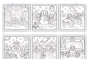 Bold Easy Christmas Space Coloring, a Seasonal Illustration by Design Station (Thumbnail 8 of 8)