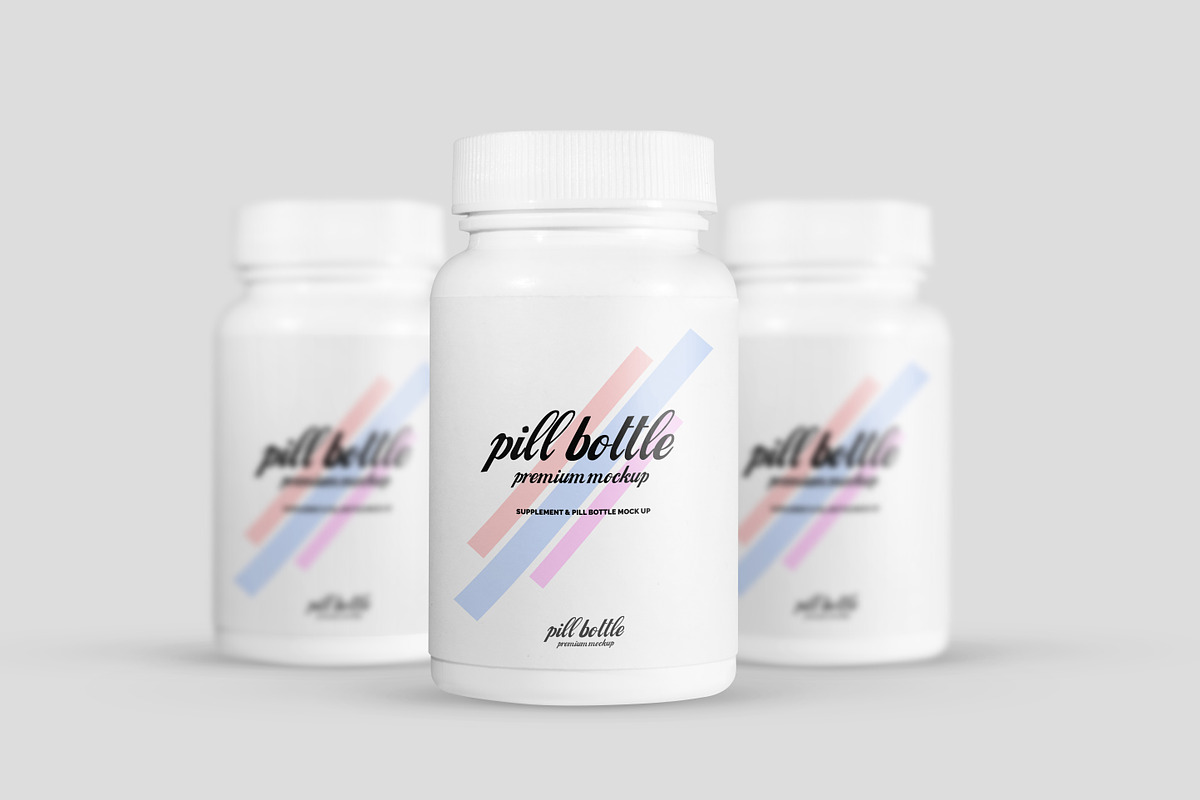 Pill Bottle Mockup, a Cups & Container Mockup by Toasin Studio (Photo 1 of 6)